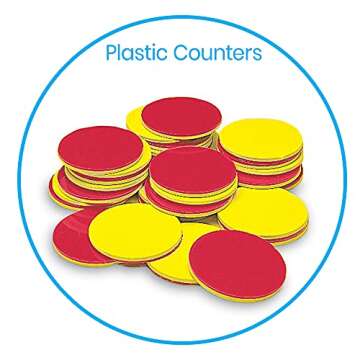 hand2mind Plastic Two-Color Counters, Red and Yellow Counters, Counting Manipulatvies, Math Counters...