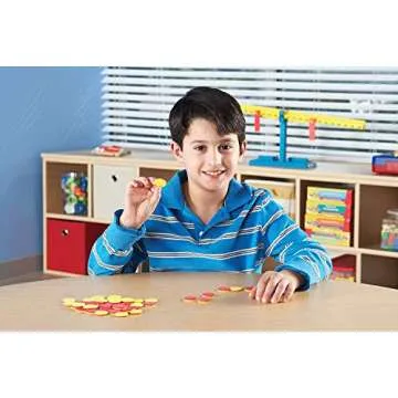 hand2mind Plastic Two-Color Counters, Red and Yellow Counters, Counting Manipulatvies, Math Counters for Kids, Counting Chips, Math Manipulatives, Bingo Chips, Counters for Kids Math (Set of 1000)