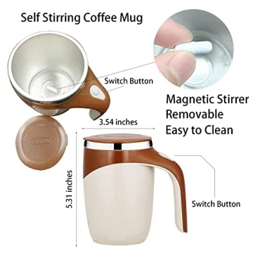 Automatic Magnetic Stirring Coffee Mug for Effortless Mixing