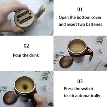 Automatic Magnetic Stirring Coffee Mug for Effortless Mixing
