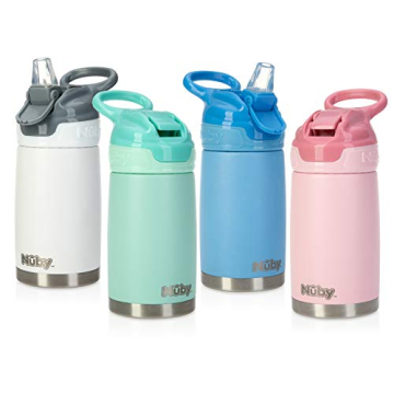 Nuby No Spill Reflex Stainless Steel Travel Cup for Kids
