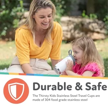 Nuby No Spill Reflex Stainless Steel Travel Cup for Kids