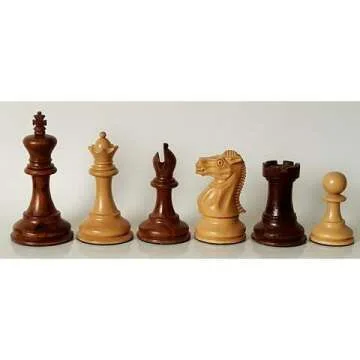 Black Maple Chess Set with Sheesham Wood Pieces