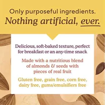 Simple Mills Nutty Banana Bread Almond Flour Bars - Healthy Snack, Gluten-Free, 3-Pack (6 oz)