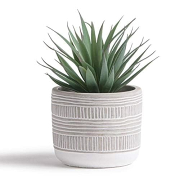 Kurrajong Farmhouse Artificial Plant | 8" Fake Plant for Desk Decor | Artificial Succulent in Pot | Fake Succulent | Faux Plant Indoor | Succulent Plant Artificial | Faux Succulent for Shelf Decor