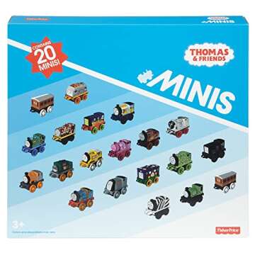 Thomas & Friends Toy Trains MINIS 20 Pack of Miniature Push-Along Engines & Railway Vehicles for Pretend Play​ Preschool Kids Ages 3+ Years (Amazon Exclusive)