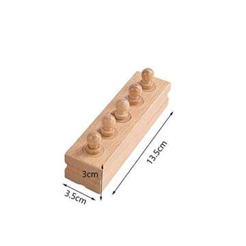 Adena Montessori Mini-Cylinder Block (Set of 4) Materials Sensorial Educational Tools Preschool Early Montessori Toys for Toddlers