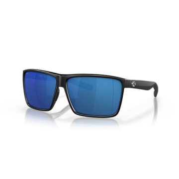 Stylish Costa Del Mar Man Sunglasses - Matte Black, Blue Mirror Lenses - 63MM