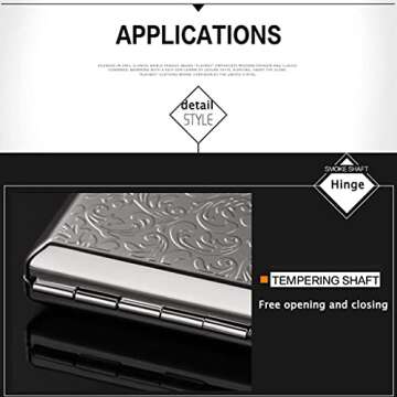 YANGPING- Cigarettes Box Stainless Steel Metal Fashionable and Simple Design Style Ideal Business Men and Women Cigarette Cases BMZDXJH-1 (Color : A, Size : 1084620mm)