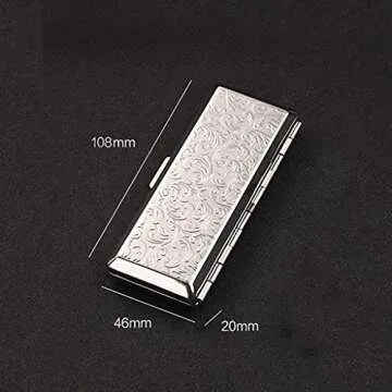 YANGPING- Cigarettes Box Stainless Steel Metal Fashionable and Simple Design Style Ideal Business Men and Women Cigarette Cases BMZDXJH-1 (Color : A, Size : 1084620mm)