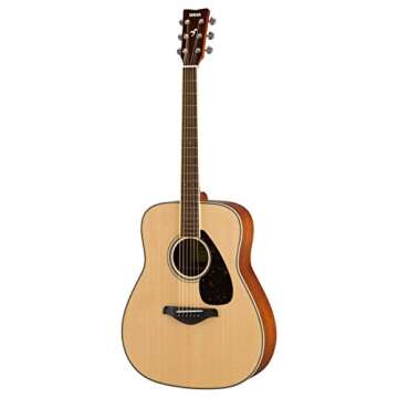 Yamaha FG820 Solid Top Acoustic Guitar, Natural, Dreadnought