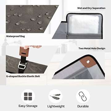 Stylish Travel Toiletry Bag for Men & Women - Roll Organizer