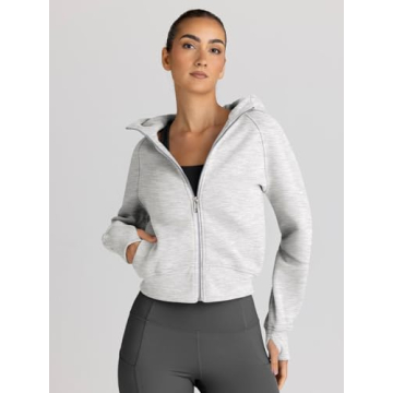 Trendy Queen Cropped Zip Up Hoodies for Women