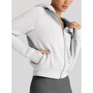 Trendy Queen Cropped Zip Up Hoodies for Women