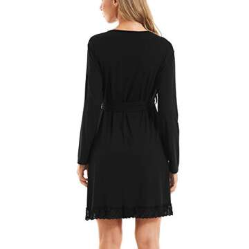 Stylish SWOMOG Women's Maternity Nursing Robe for Moms