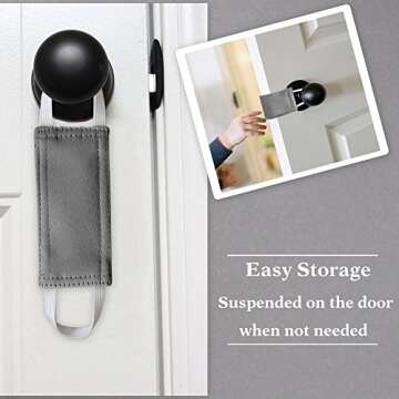 PONY DANCE Baby Door Latch Cover - 3 Pieces for Noise Reduction