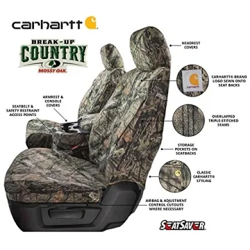 Covercraft Mossy Oak Camo Carhartt SeatSaver for Trucks
