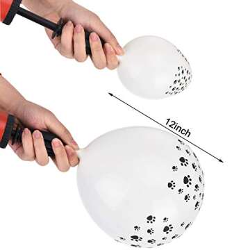 Gejoy 50 Pieces Dog Paw Print Balloons 12 Inch Latex Balloons Party Decorative Balloons for Birthday Baby Shower Dog Theme Party Supplies