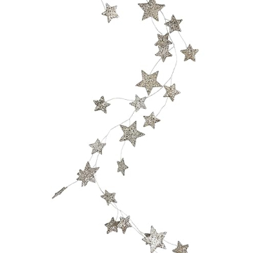 Gorgeous Creative Co-Op 72 Inch Glitter Star Garland