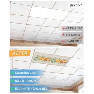 Fall Fluorescent Light Covers for Work & Classroom Spaces