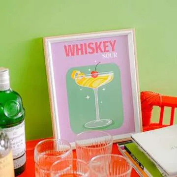 Jack Meets Kate Bar Signs, Home Bar Wall Art Prints, 6pcs, 8"x10", Unframed