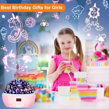 MOKOQI Kid Night Lights Projector for Kids with Timer Baby Star Projector Nightlight for Bedroom, Birthday Gifts for Boys Girls Age 3-10