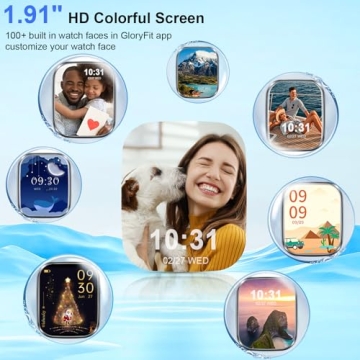 Kuizil Smart Watch, 1.91" Smartwatch for Men Women (Answer/Make Call), Fitness Tracker with 100+ Sport Modes, IP68 Waterproof, Heart Rate/Sleep Monitor, Pedometer, Activity Tracker for Android iOS