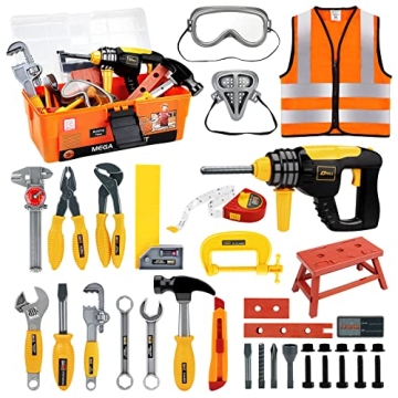 Deejoy Kids Tool Set with Toy Drill & Toolbox