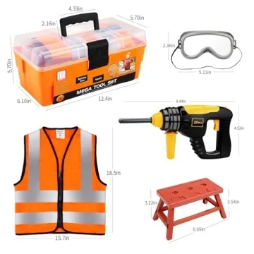 Deejoy Kids Tool Set with Toy Drill & Toolbox