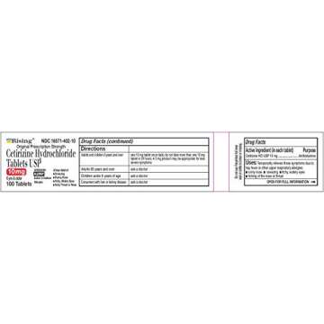 Rising Pharma - Cetirizine HCL 10 mg - Antihistamine Seasonal Allergy Tablets - 100 tablets