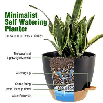 UOUZ Self-Watering Pots for Easy Plant Care and Growth