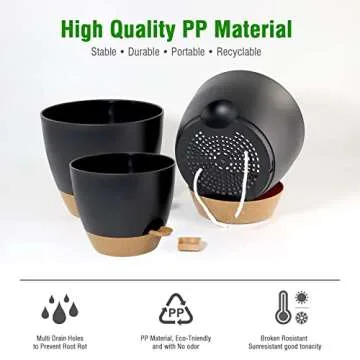UOUZ Self-Watering Pots for Easy Plant Care and Growth