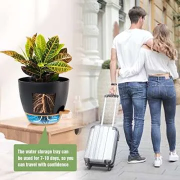 UOUZ Self-Watering Pots for Easy Plant Care and Growth