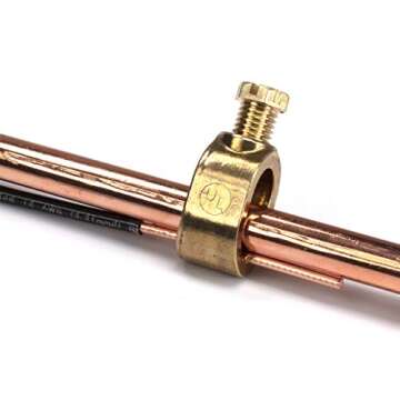 THE CIMPLE CO Grounding Clamp - Direct Burial - with Screws - 3/8 Inch Cold Water Pipe, Electrical Bonding - UL Listed - Antenna, Satellite Dish, Cable TV - 1 Pack