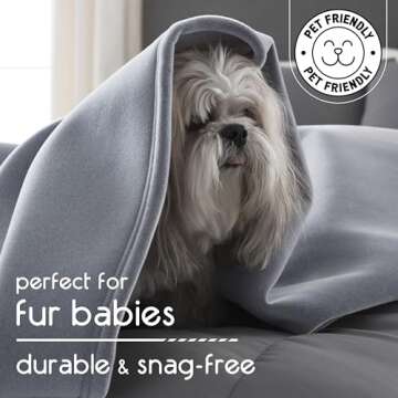 Vellux 1B07046 Original Insulating Core Hotel Style Solid blanket Machine Washable Soft Cozy Warm Pet Friendly Bed Sofa Blankets, King, Grey