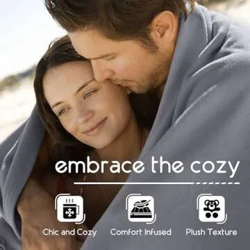 Vellux 1B07046 Original Insulating Core Hotel Style Solid blanket Machine Washable Soft Cozy Warm Pet Friendly Bed Sofa Blankets, King, Grey