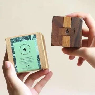 Hidden Passage: Wooden Puzzle 3D Brain Teaser Puzzle STEM Skill Builder Interlocking Game Educational Problem Solving Game for Adults Stocking Filler Unique Handmade Mechanical Puzzle