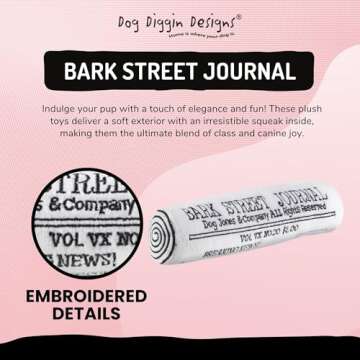 Dog Diggin Designs Runway Pup Collection | Unique Squeaky Parody Plush Dog Toys – Prêt-à-Porter Dog Bones, Balls & More