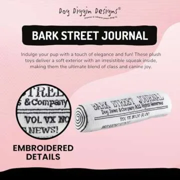 Dog Diggin Designs Runway Pup Collection | Unique Squeaky Parody Plush Dog Toys – Prêt-à-Porter Dog Bones, Balls & More