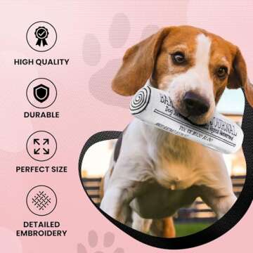 Dog Diggin Designs Runway Pup Collection | Unique Squeaky Parody Plush Dog Toys – Prêt-à-Porter Dog Bones, Balls & More