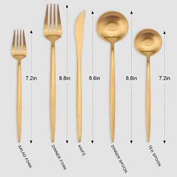 Best Matte Gold Silverware Set for Elegant Dining