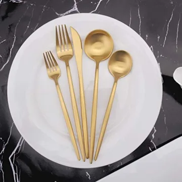 Best Matte Gold Silverware Set for Elegant Dining