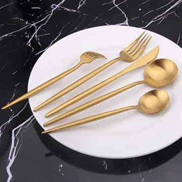 Best Matte Gold Silverware Set for Elegant Dining