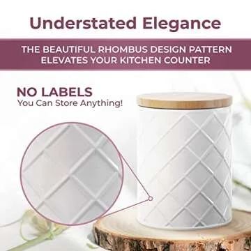 Pebble & Stem Kitchen Canisters Set with Airtight Lids