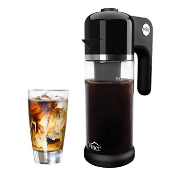 VINCI Express Cold Brew, Electric Cold Brew Coffee Maker in 5 minutes, 4 Brew Strength Settings & Cl...
