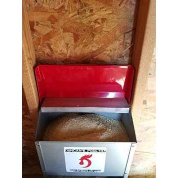 DUNCAN'S FAMILY FARM STORE Space Saving Mountable Steel Poultry Feeder (Front Feed, Front Loading)