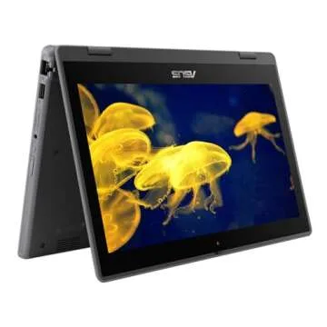 ASUS BR1100 Laptop 2in1, 11.6in Touchscreen Laptop, Celeron N6000, 8GB RAM, 128GB SSD, HDMI, Windows 10 Pro(Renewed)