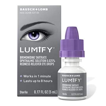 LUMIFY Redness Reliever Eye Drops, For Whiter & Brighter Looking Eyes, 0.17 Fl Oz (5 mL)