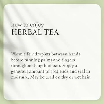 Camille Rose Herbal Tea leave in Hair Oil, with Jojoba and Lavender to Seal Moisture and Soften Strands, for all Hair Types, 9 fl oz