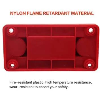 AMOMD 2 pcs 600A High Current Bus Bar with 4 Studs (3/8 inch) M10 Nickel Plated Copper Distribution Block Ideal for Electrical Battery Ground Buss Bar Connections with Cover 300 V AC/12-48 V DC